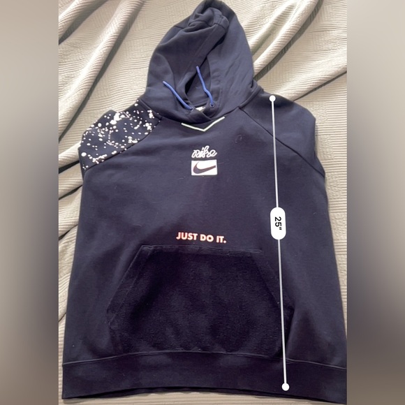 Nike Women Black Hoodie with Terry Cloth Pocket 
Size Large - Picture 12 of 13